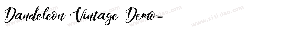 Dandeleon Vintage Demo字体转换